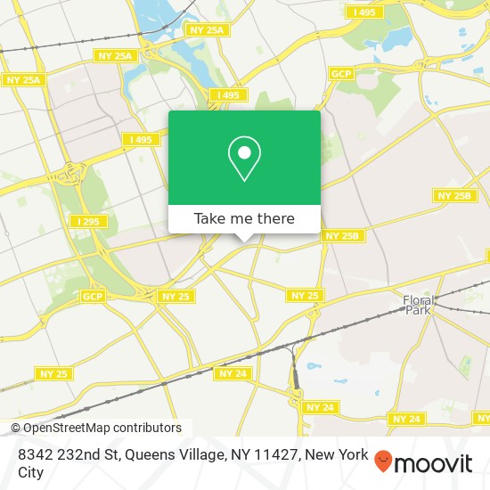 Mapa de 8342 232nd St, Queens Village, NY 11427
