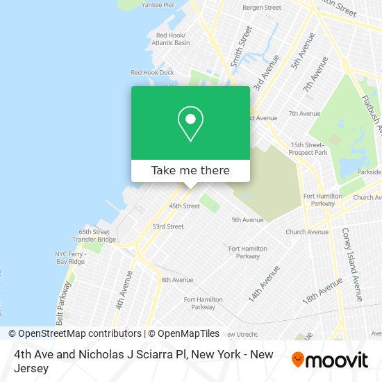 4th Ave and Nicholas J Sciarra Pl map