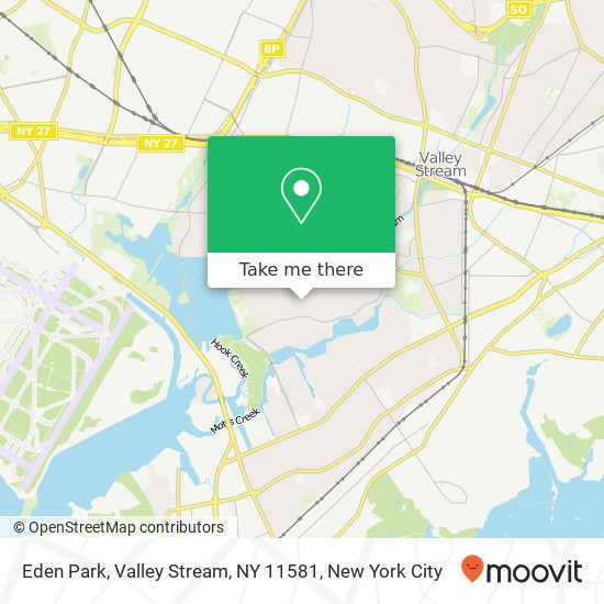 Mapa de Eden Park, Valley Stream, NY 11581