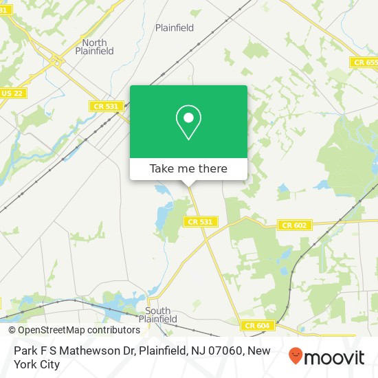 Park F S Mathewson Dr, Plainfield, NJ 07060 map
