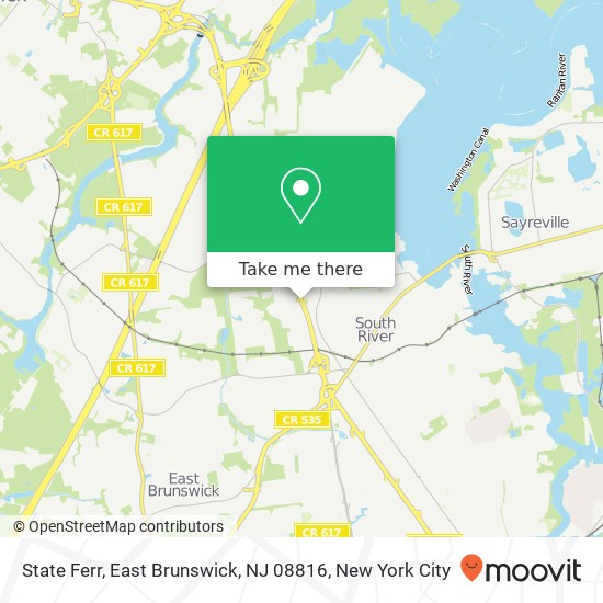 State Ferr, East Brunswick, NJ 08816 map