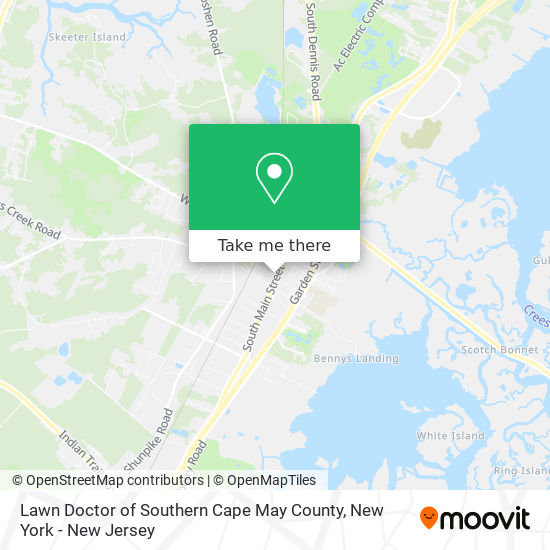 Mapa de Lawn Doctor of Southern Cape May County