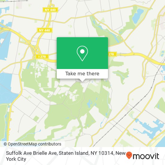 Mapa de Suffolk Ave Brielle Ave, Staten Island, NY 10314