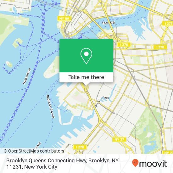 Mapa de Brooklyn Queens Connecting Hwy, Brooklyn, NY 11231