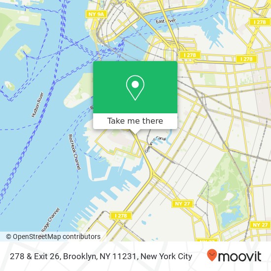 278 & Exit 26, Brooklyn, NY 11231 map