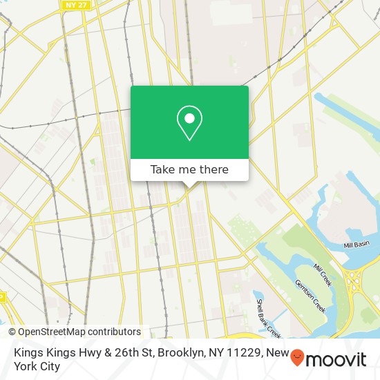Mapa de Kings Kings Hwy & 26th St, Brooklyn, NY 11229