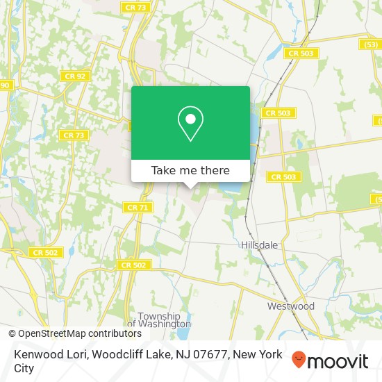 Mapa de Kenwood Lori, Woodcliff Lake, NJ 07677