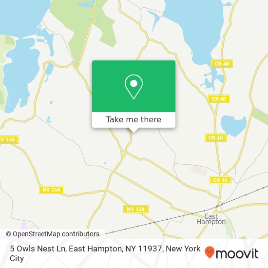 5 Owls Nest Ln, East Hampton, NY 11937 map