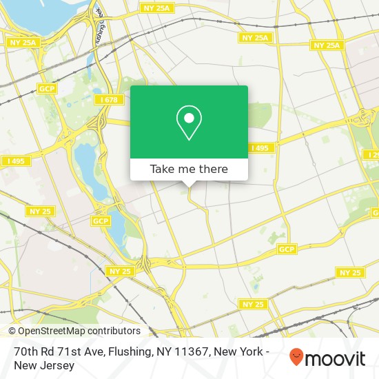 70th Rd 71st Ave, Flushing, NY 11367 map