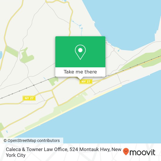 Caleca & Towner Law Office, 524 Montauk Hwy map