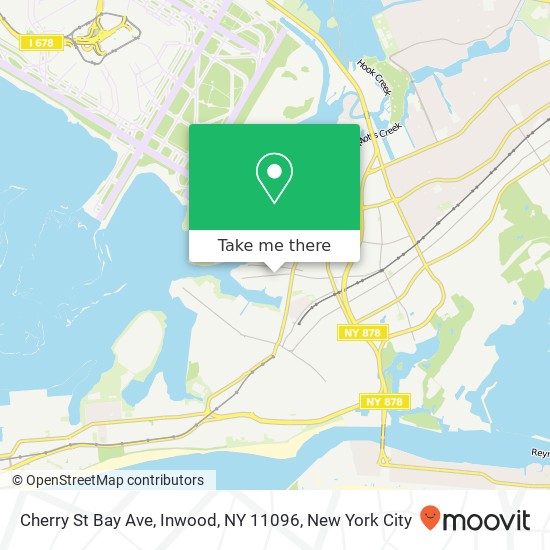 Mapa de Cherry St Bay Ave, Inwood, NY 11096