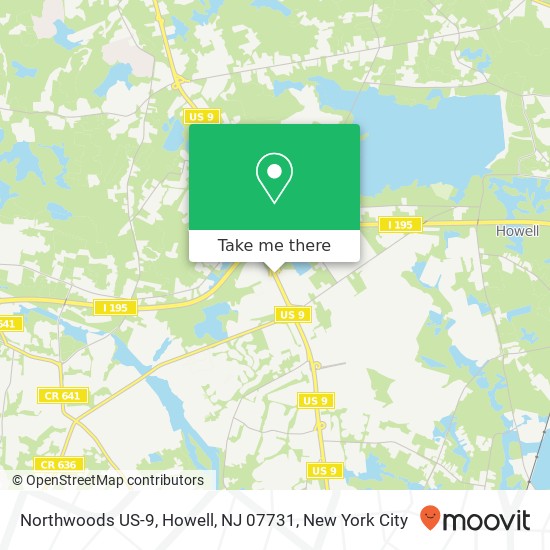 Mapa de Northwoods US-9, Howell, NJ 07731