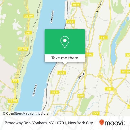 Mapa de Broadway Rob, Yonkers, NY 10701