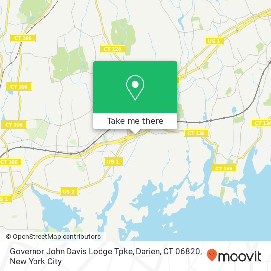 Mapa de Governor John Davis Lodge Tpke, Darien, CT 06820