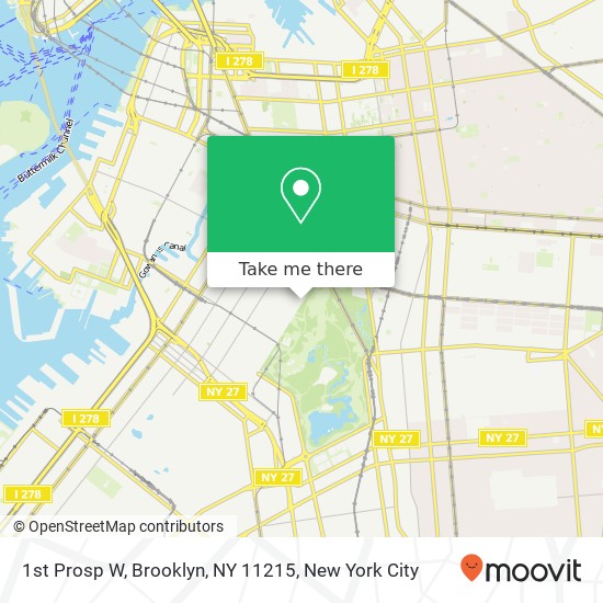 Mapa de 1st Prosp W, Brooklyn, NY 11215