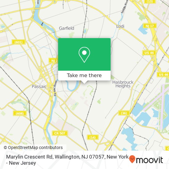 Marylin Crescent Rd, Wallington, NJ 07057 map