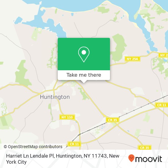 Mapa de Harriet Ln Lendale Pl, Huntington, NY 11743