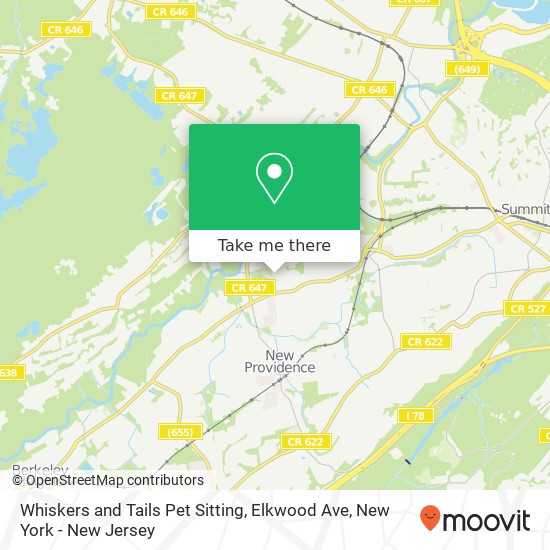 Mapa de Whiskers and Tails Pet Sitting, Elkwood Ave