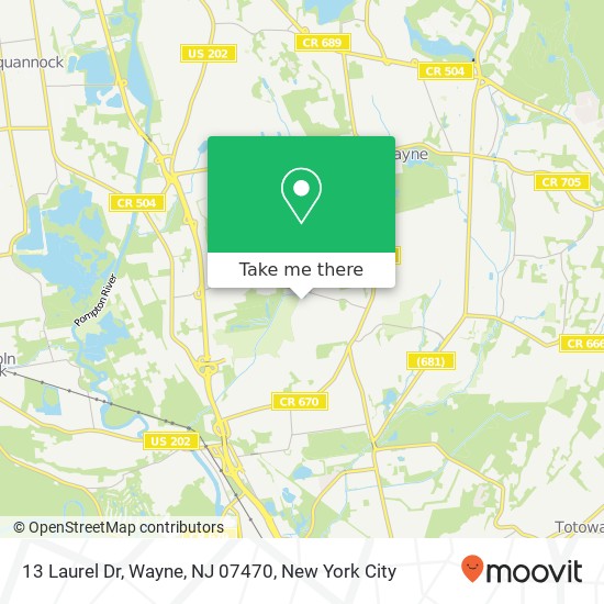 13 Laurel Dr, Wayne, NJ 07470 map