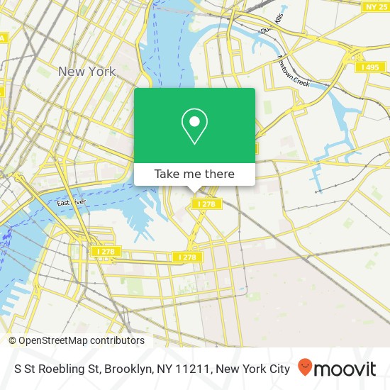 Mapa de S St Roebling St, Brooklyn, NY 11211