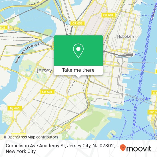 Cornelison Ave Academy St, Jersey City, NJ 07302 map
