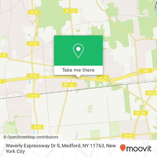 Mapa de Waverly Expressway Dr S, Medford, NY 11763