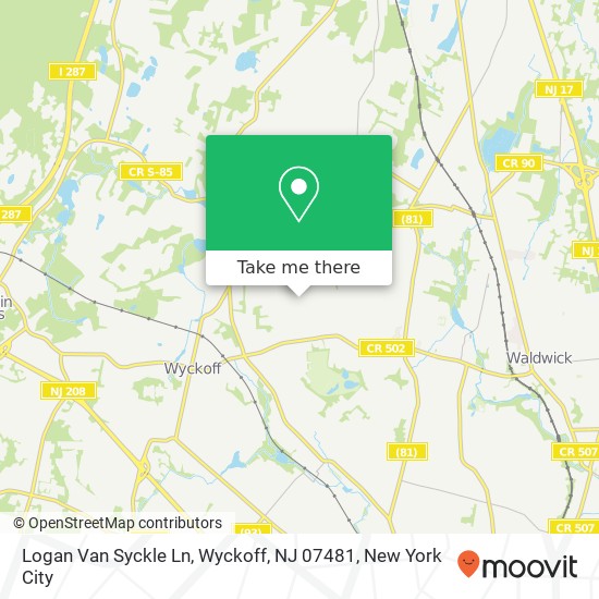 Logan Van Syckle Ln, Wyckoff, NJ 07481 map