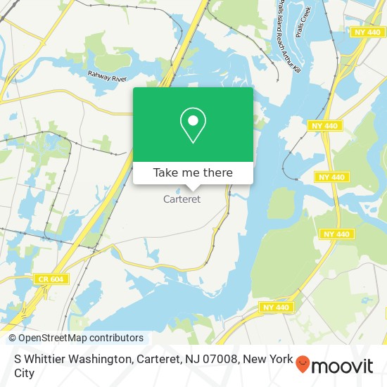 S Whittier Washington, Carteret, NJ 07008 map