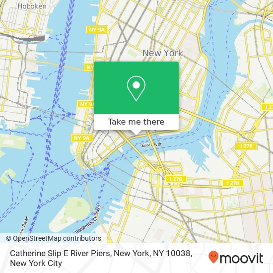 Mapa de Catherine Slip E River Piers, New York, NY 10038