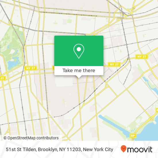 Mapa de 51st St Tilden, Brooklyn, NY 11203