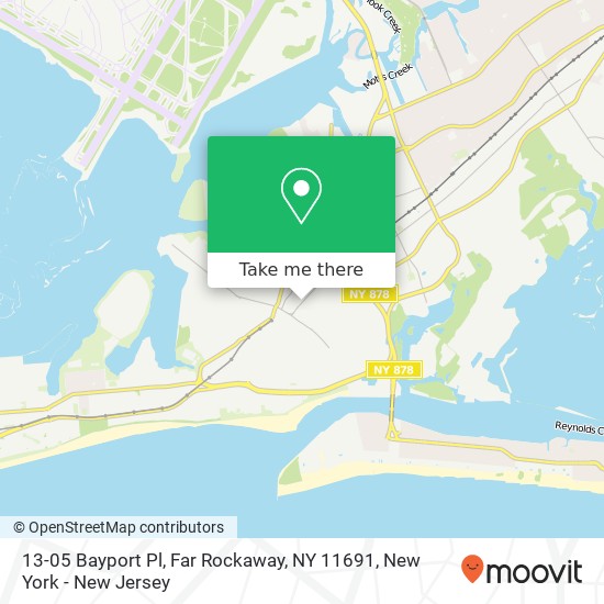 Mapa de 13-05 Bayport Pl, Far Rockaway, NY 11691