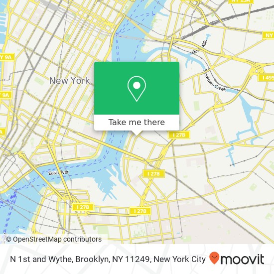 Mapa de N 1st and Wythe, Brooklyn, NY 11249