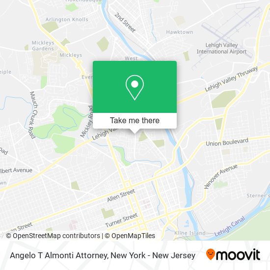 Angelo T Almonti Attorney map