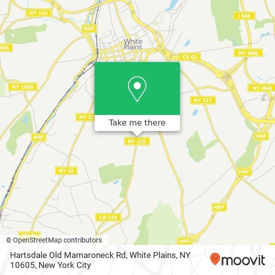 Hartsdale Old Mamaroneck Rd, White Plains, NY 10605 map