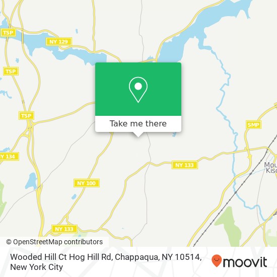 Mapa de Wooded Hill Ct Hog Hill Rd, Chappaqua, NY 10514