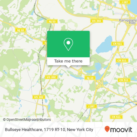 Bullseye Healthcare, 1719 RT-10 map