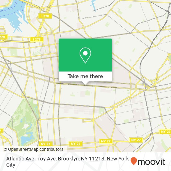 Atlantic Ave Troy Ave, Brooklyn, NY 11213 map