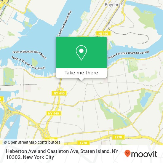 Heberton Ave and Castleton Ave, Staten Island, NY 10302 map