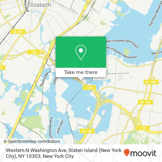 Western N Washington Ave, Staten Island (New York City), NY 10303 map