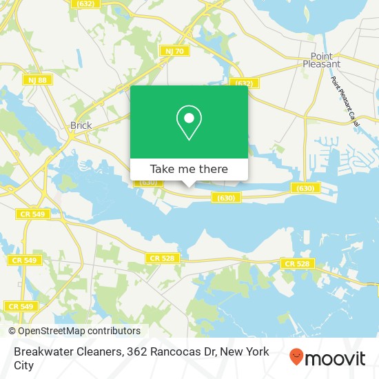 Breakwater Cleaners, 362 Rancocas Dr map