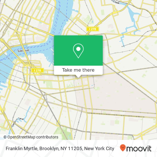 Mapa de Franklin Myrtle, Brooklyn, NY 11205