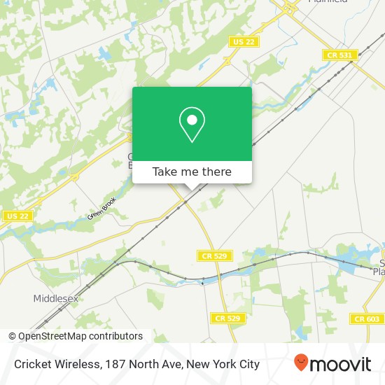 Cricket Wireless, 187 North Ave map