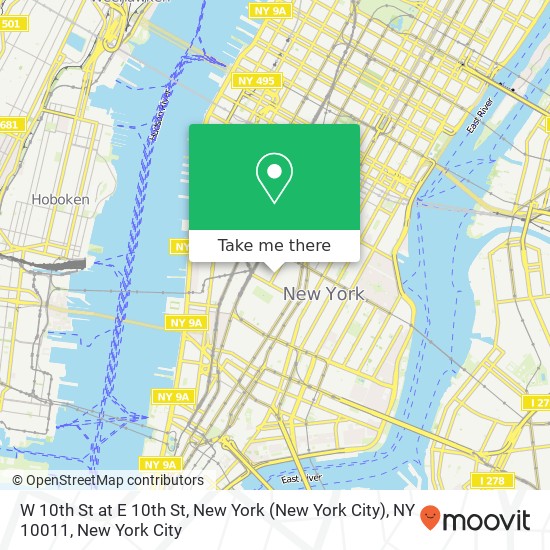 W 10th St at E 10th St, New York (New York City), NY 10011 map