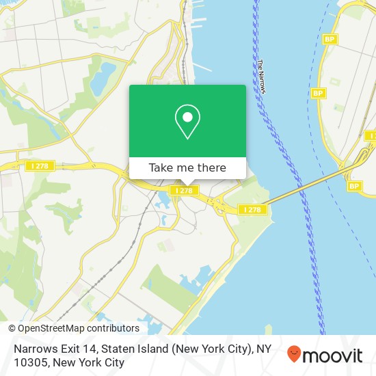Narrows Exit 14, Staten Island (New York City), NY 10305 map