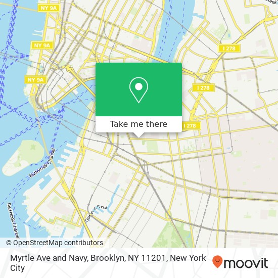 Myrtle Ave and Navy, Brooklyn, NY 11201 map