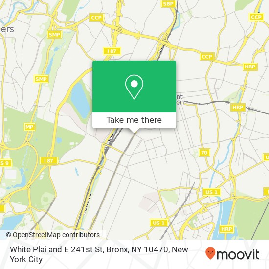 Mapa de White Plai and E 241st St, Bronx, NY 10470