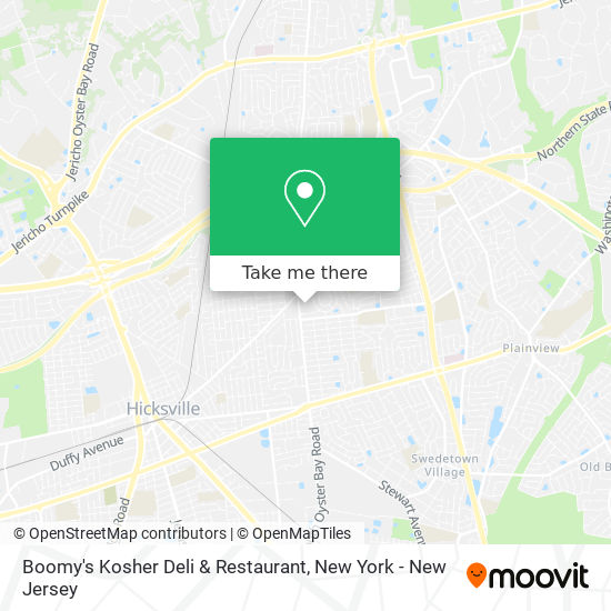 Mapa de Boomy's Kosher Deli & Restaurant