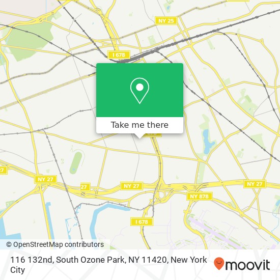 Mapa de 116 132nd, South Ozone Park, NY 11420