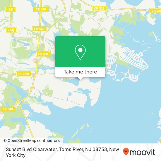 Sunset Blvd Clearwater, Toms River, NJ 08753 map