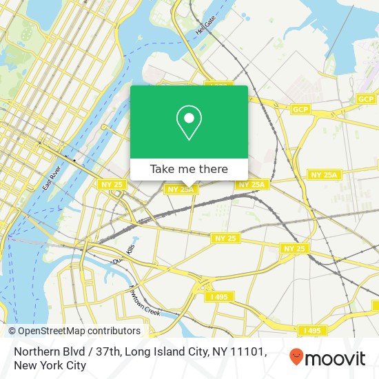 Northern Blvd / 37th, Long Island City, NY 11101 map